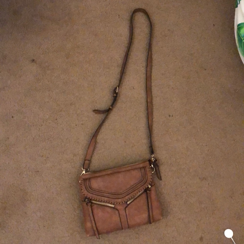 Brown cross body purse